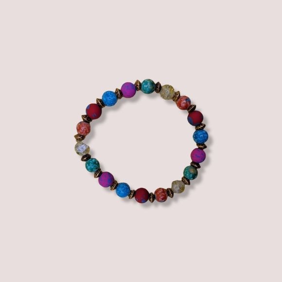 Infinity Stones Rainbow Beaded Friendship Bracelet, Rainbow Bracelet - Picture 2 of 3